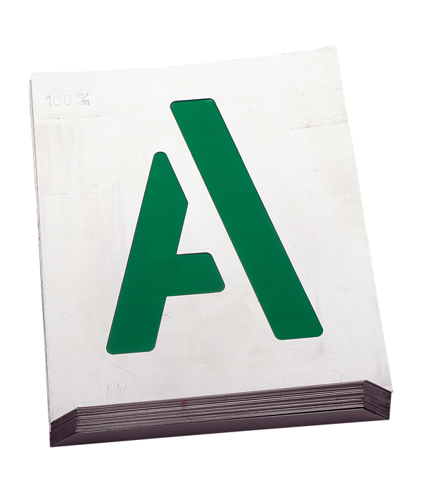 Juego 26 letras estilo Arial  100 mm, presentado en display