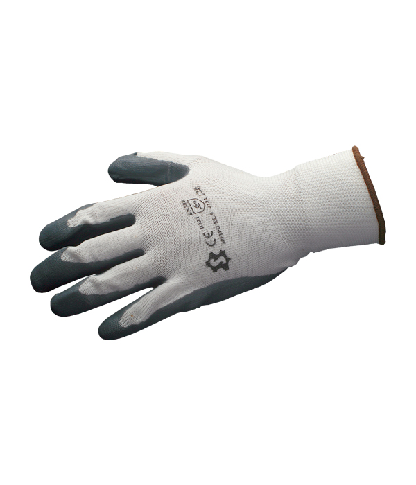 Guante poliéster con nitrilo gris 10