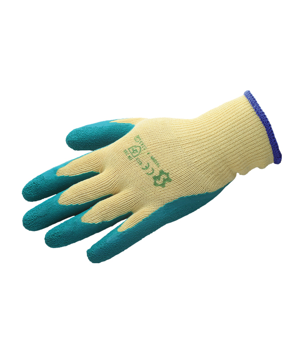 Guante poliéster y algodón con látex 8