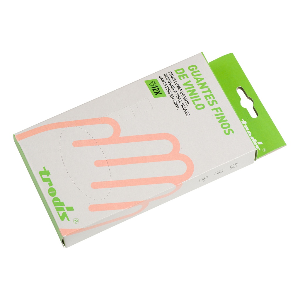 Estuche 12 guantes vinilo  M