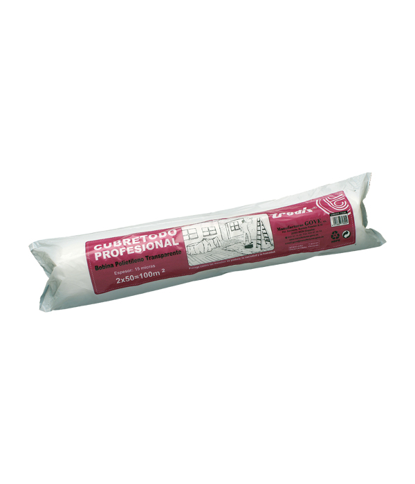 Bobina film cubretodo profesional 2x50 m 15 micras