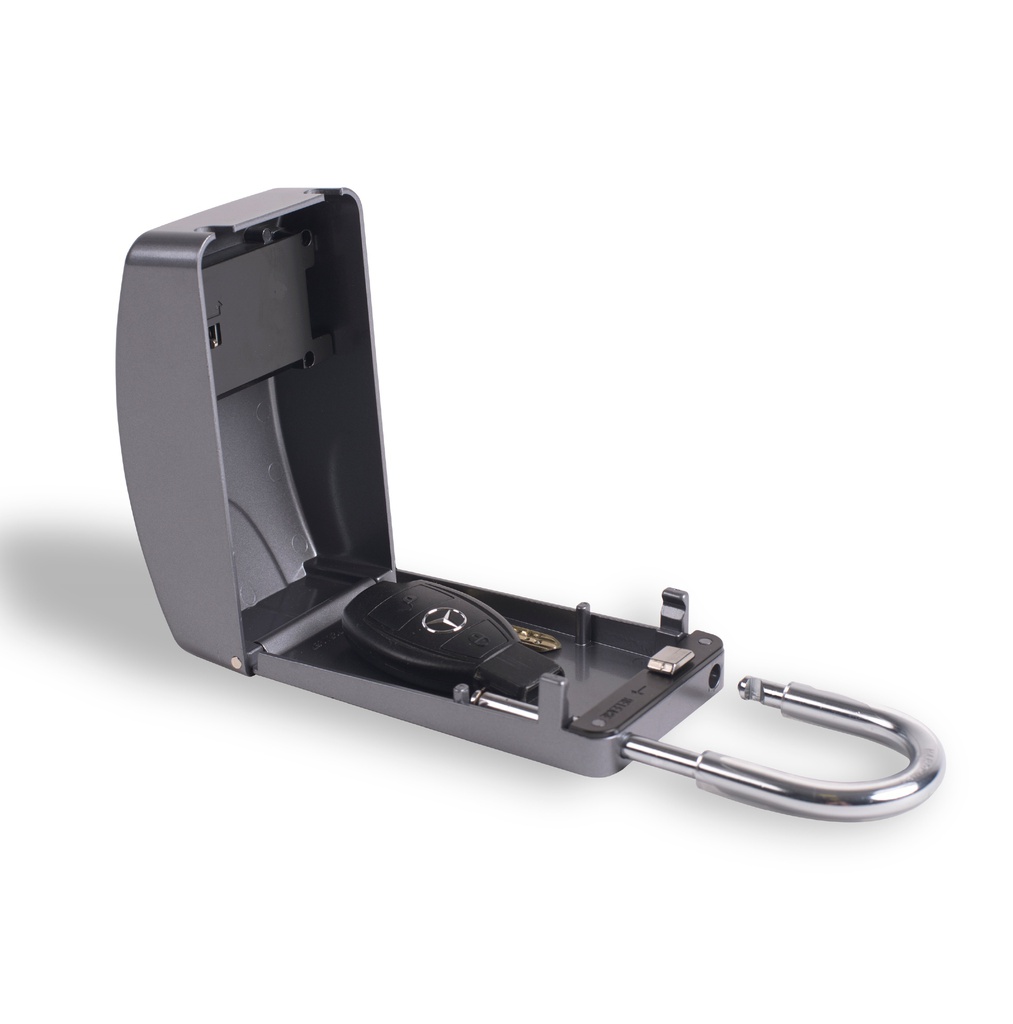 Cadenas boitier sécurité clés Maxi gris