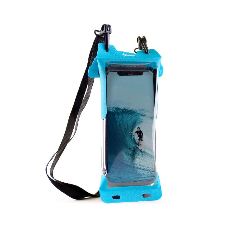 Pochette étanche téléphone bleu