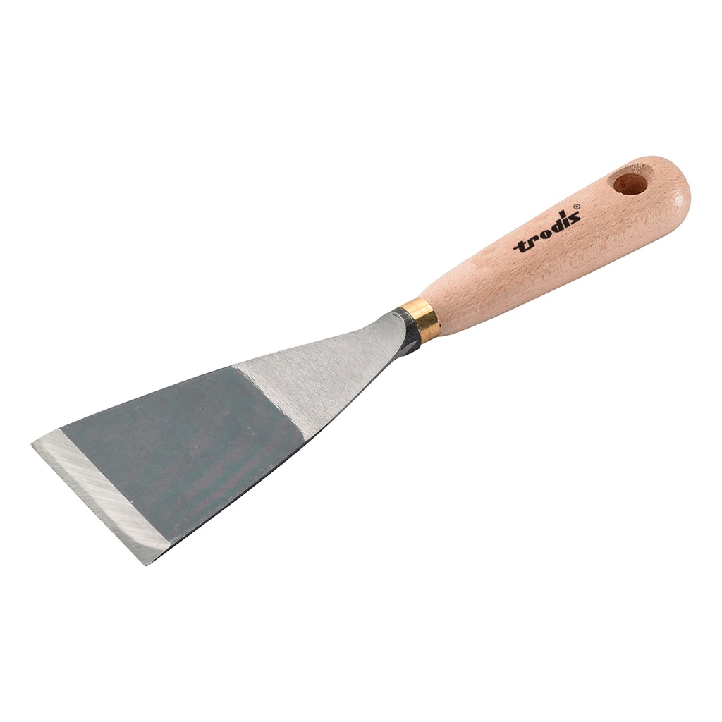 Espátula albañil biselada mango madera 70 mm