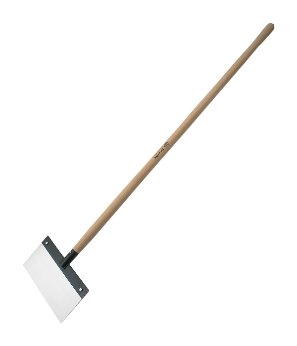 Rascador de suelo inox. 300x150 mm mango madera 1,5 m 